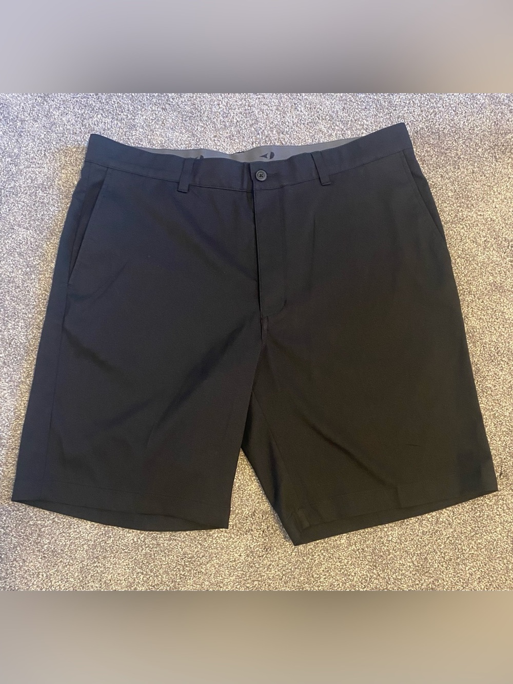 Grandslam Black Flat-Front Performance Shorts